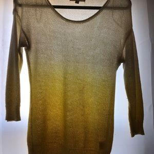 Yellow ombré sweater XS